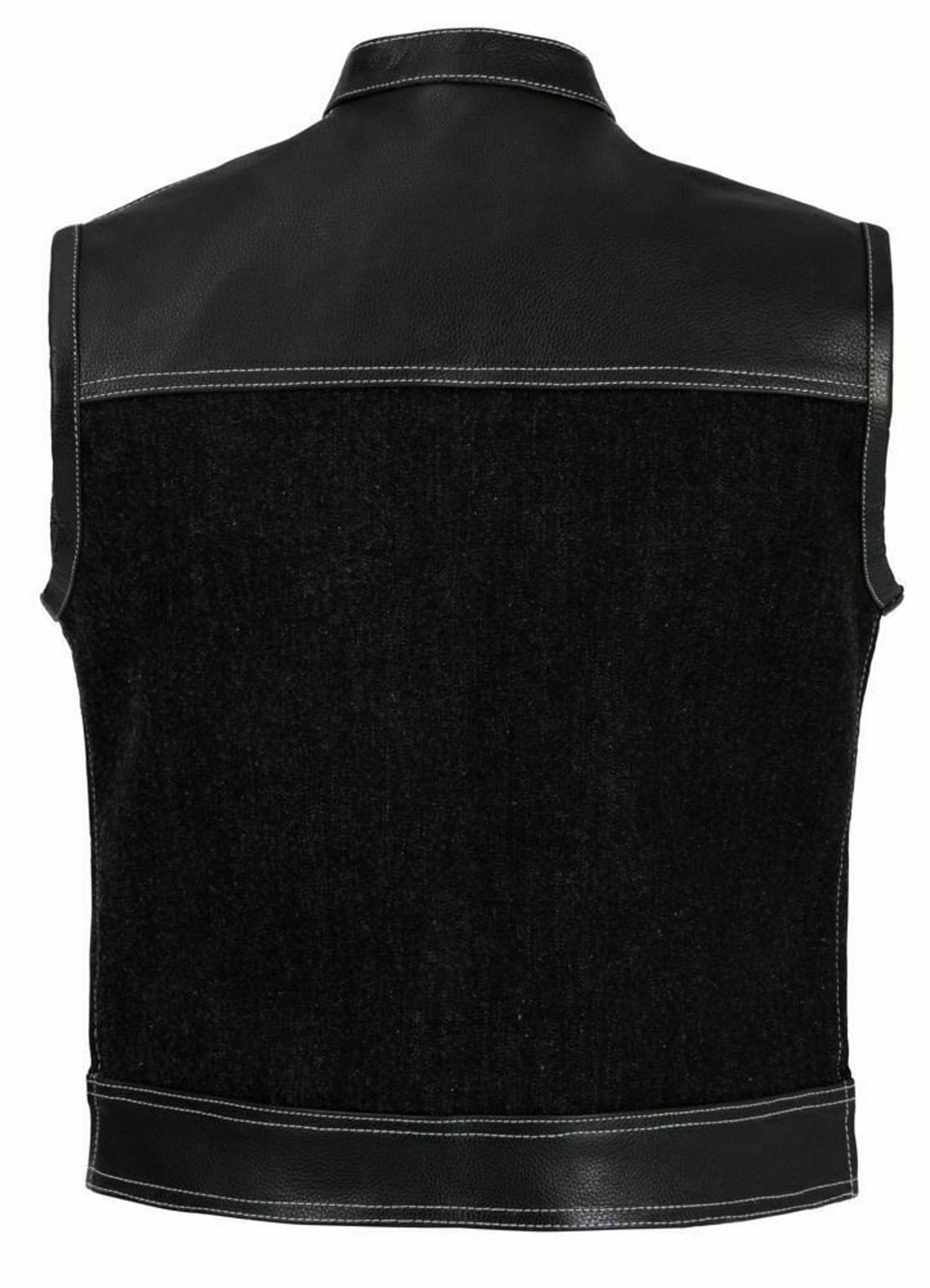 Stinger Biker Hunt Club Denim Builder Motorcycle Leather Vest | MBV17 - Image 2