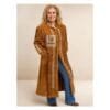 Ladies Long Leather Coat Stylish and Stunning LLC2