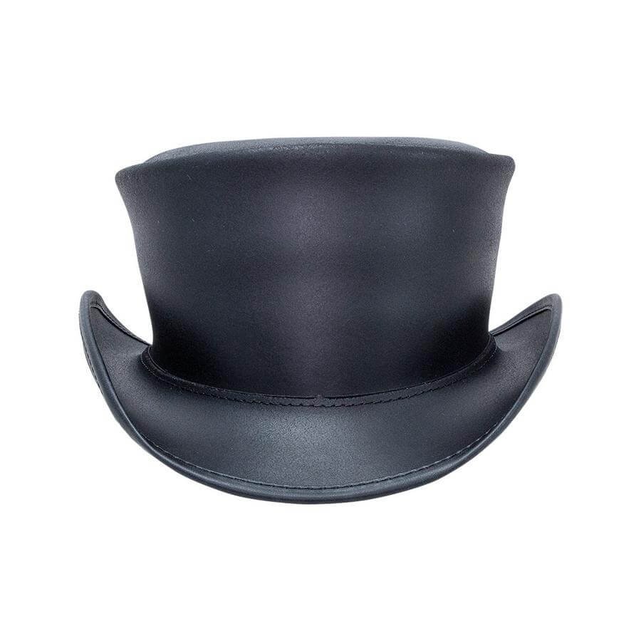 Marlow Black Leather Top Hat – Classic Victorian Style - Image 3