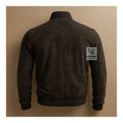 Men's Black Suede Bomber Jacket MBJ1B BS