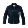 Men's Black Suede Fringe Cowboy Jacket with Straight Bar Lacing