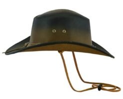 Western Cowboy Leather Hat Aussie Outback Concho Band, CBH9
