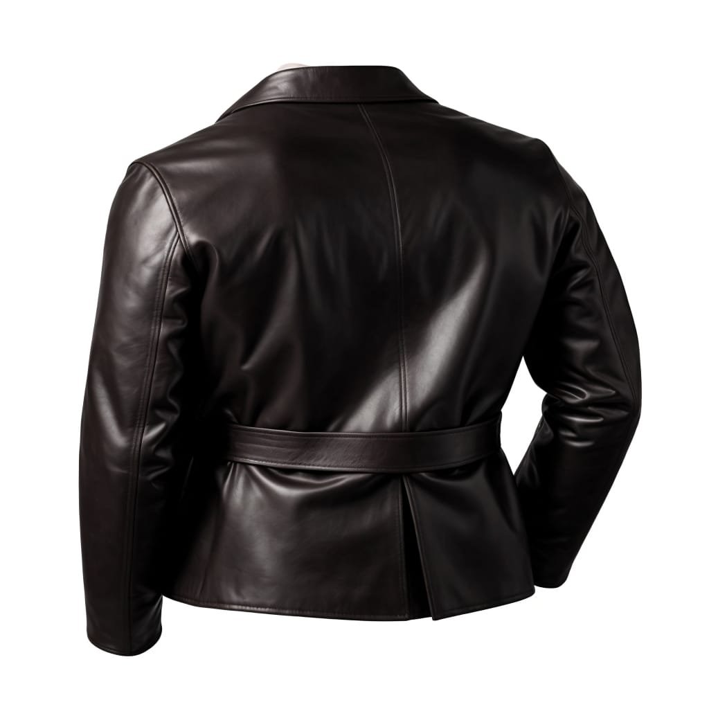Sheep Leather Jacket Coat Brown Color