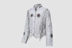 Women Western Cowgirl Grey Suede Jacket | WSJ102