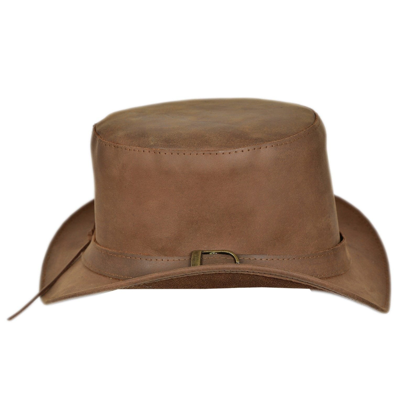 Bromley Light Brown Leather Top Hat With Carriage Band