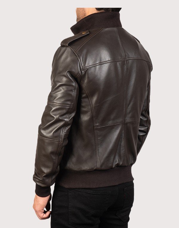 Agent Shadow Brown Bomber Jacket For Men | BLJ2 - Image 3