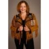 Women Cowgirl Brown Black Suede Jacket WSJ118
