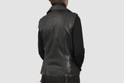 Alternative view of Black Leather Vest For Women | WBV2