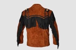 Alternative view of Men's Canyon Outrider Two-Tone Cowhide Suede Fringe Jacket