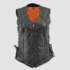 Leather Vests For Women With Rivets and Side Laces