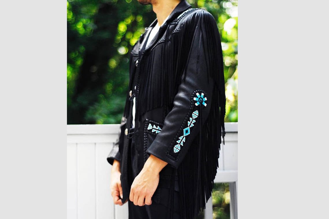 Stylish Black Western Jacket Mens Western Fringe Jacket - Image 2