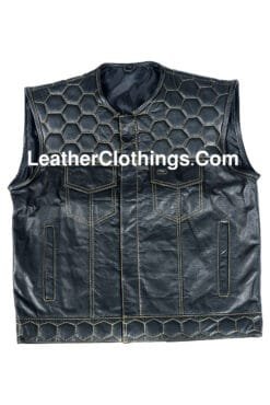 Stinger Hunt Club Biker Leather Vest