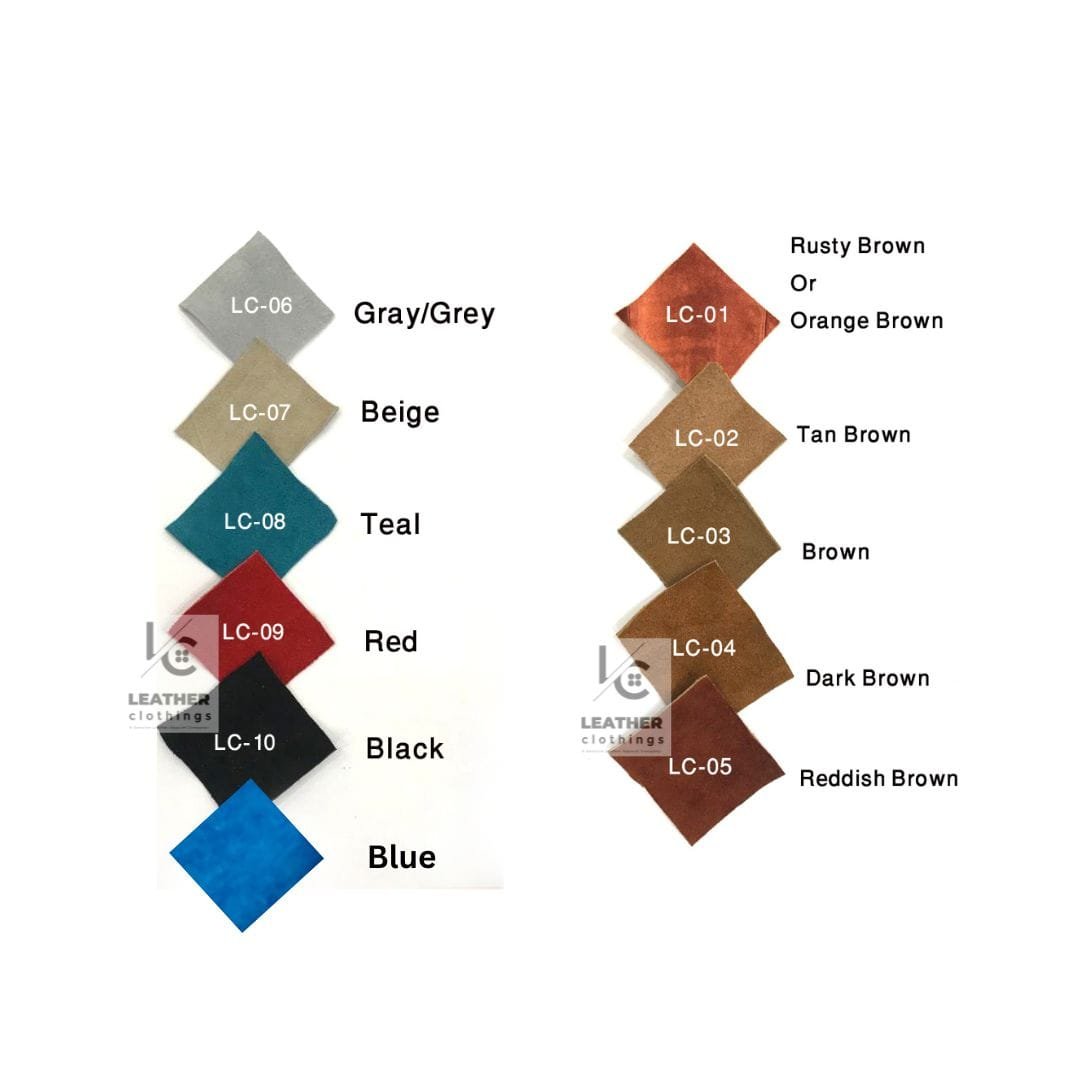 Leather Clothings Suede Color Swatches