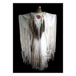 Western Fringe Leather Maxi Dress For Women