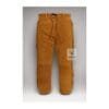 Men's brown suede fringe pants with drawstring waist and full-length side fringe