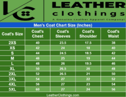 Men overcoat size chart men long coat size chart