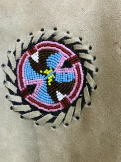 Rockabilly Western Jacket 1980s Cowboy Suede Jacket Men Native Indian Jacket Native American Style Style Jacket With Fringes Bones And Beads