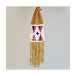 Suede Pipe Bag With Fringes And Beads - PB11