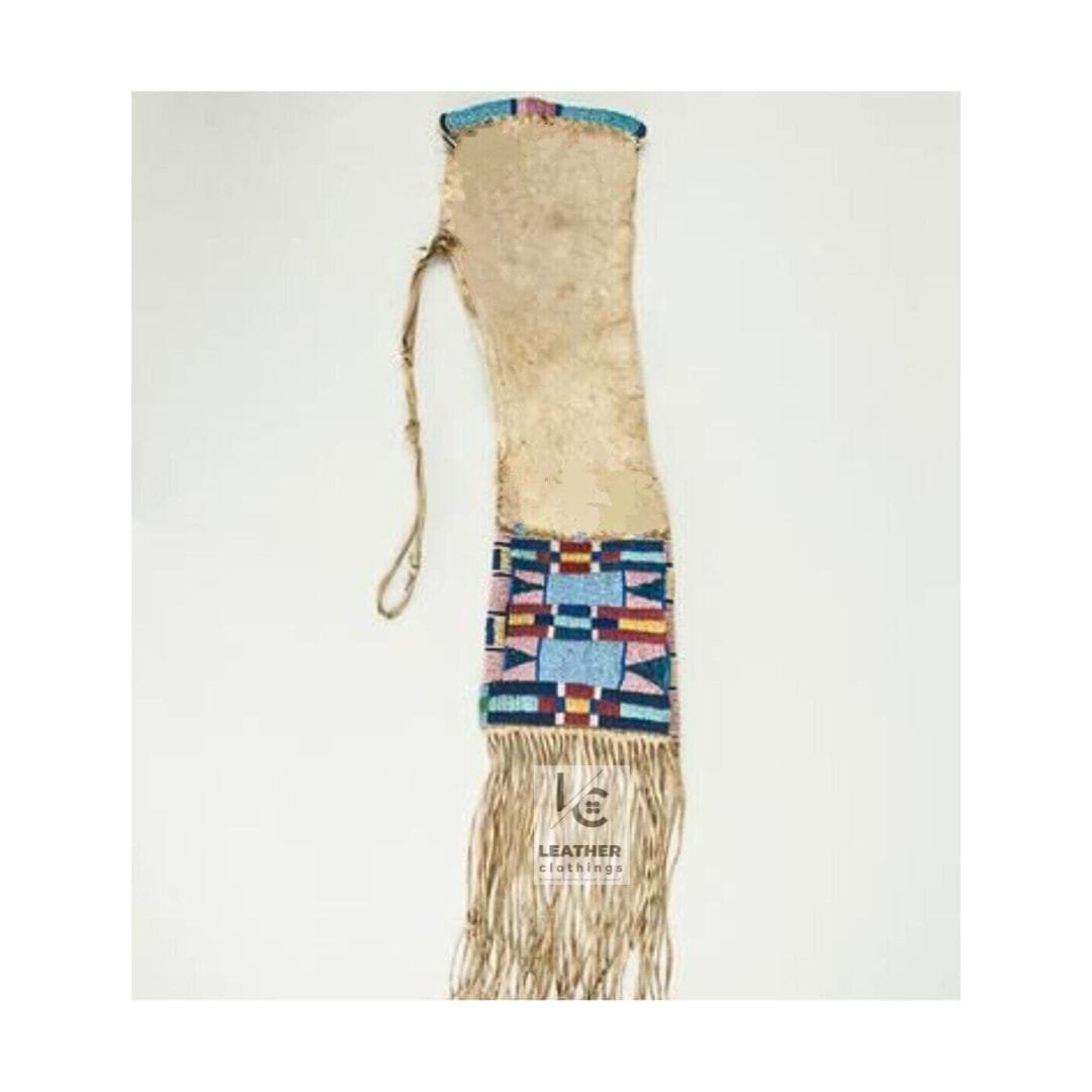 Western-Style Beaded Buckskin Pipe Bag | PB14