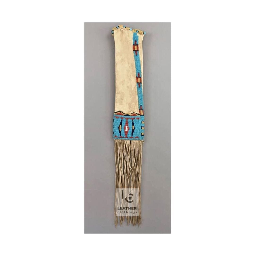 Southwestern-Style Beaded Buckskin Pouch | PB4