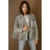 Women’s Western Cowgirl Gray Suede Jacket WSJ13