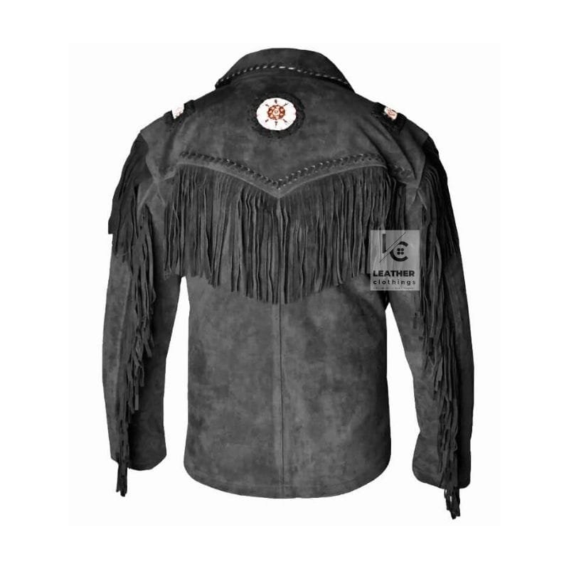 Leather Jacket Cowboy Style For Mens Bold - Beautiful - Basics MSWJ104BL