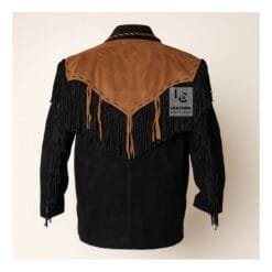 Men's Black Suede Cowboy Jacket| Classic Western Style MWJ45BB