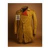 Men's golden buckskin fringe scout shirt in genuine suede with shoulder and back fringe