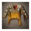 Men's Canyon Spirit Beaded Suede Fringe Shirt with geometric beadwork and long leather fringe