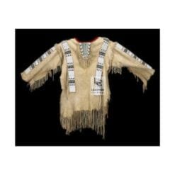 Sioux Western Native American Indian Suede Shirt With Beads Fringes SWS23