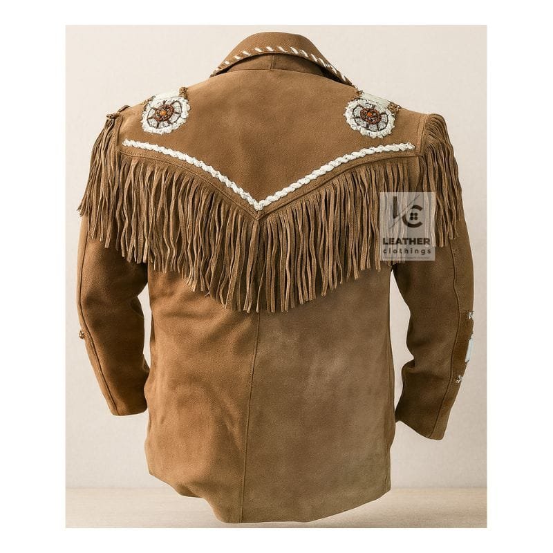 Vintage Cowboy Vibes Men’s Brown Suede Jacket MWJ45BR