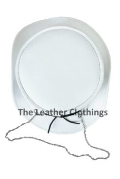 El Dorado White Leather Top Hat SR2 Band, SR2H
