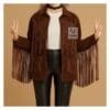 Women’s Western Cowgirl Brown Suede Jacket With Fringes WSJ10