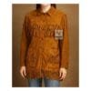 Women’s Western Cowgirl Brown Suede Jacket With Fringes WSJ15