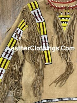 Sioux War Shirt Beaded Suede Native American Indian, SWS40