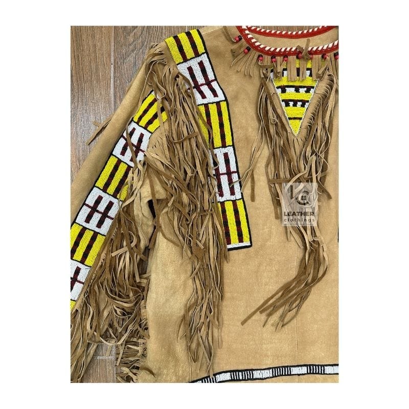 Sioux War Shirt Beaded Suede Native American Indian SWS40 (2)