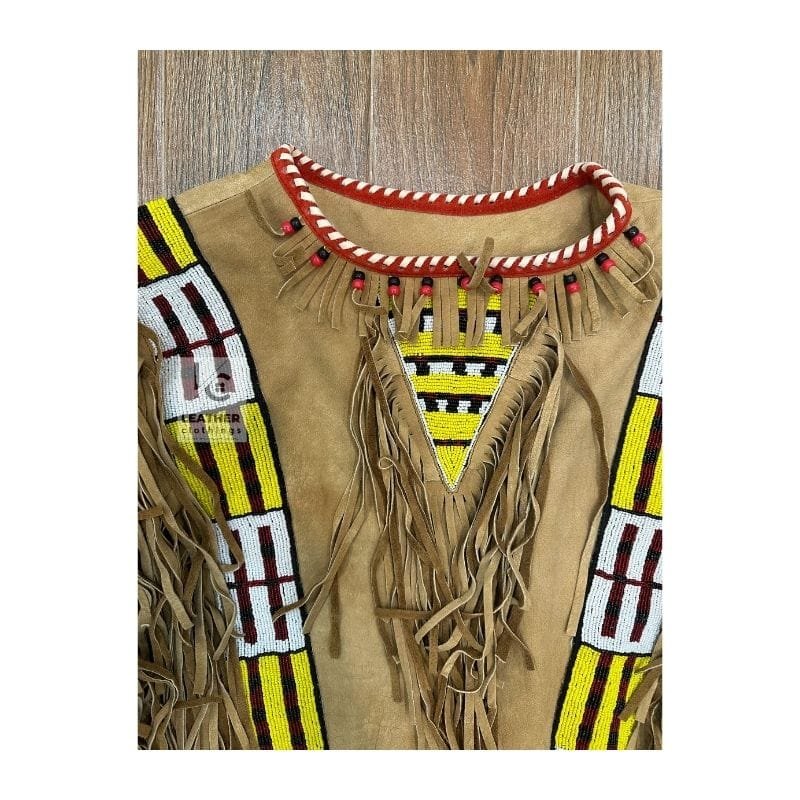 Sioux War Shirt Beaded Suede Native American Indian SWS40 (4)