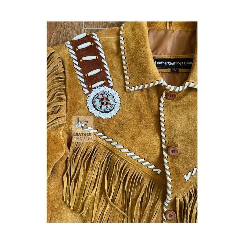 Men Native American Fringes Jacket - MSWJ24