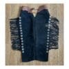 Women’s Cowgirl Rodeo Western Black Suede Fringes Chaps