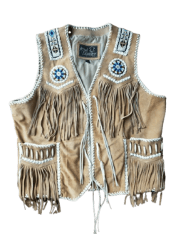 Cowgirl Western Beaded Suede Fringes Vest