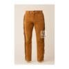 Woman's Brown Western Native Indian Suede Leather Fringes Pant WSP14