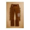 Woman's Western Dark Brown Suede Fringes Pant WSP119A Front Side