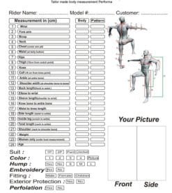 MotoGP Race Suit Size Guide