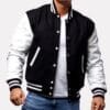 Black Wool Varsity Jacket – Retro Varsity Jacket