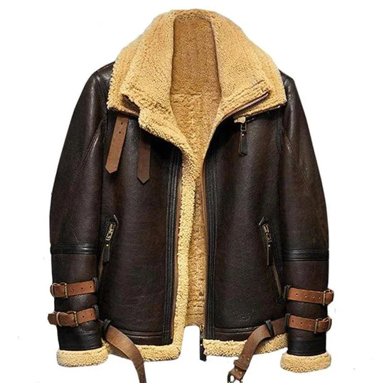 Men's B3 Bomber Aviator Jacket - Real Sheepskin Jacket