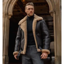 Men Bomber Flight Jacket - WWII Bomber Coat