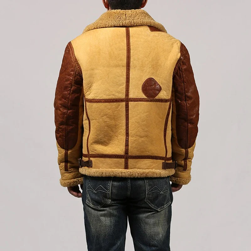 Sheepskin Bomber Jacket - Shearling Pilot Jacket | MSJ15 - Image 2