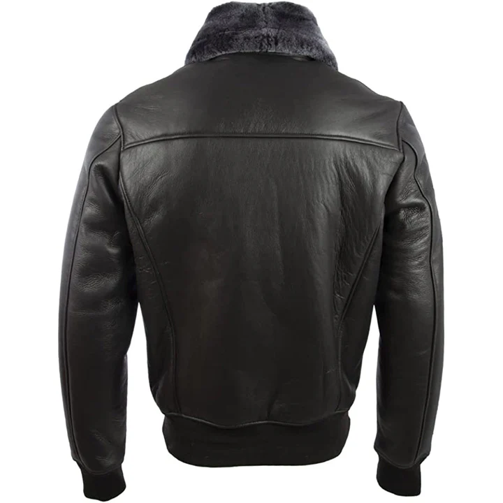 Men's Shearling Leather Jacket - Sheepskin Jacket | MSJ12 - Image 4