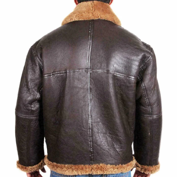 Men's RAF B3 Aviator Bomber Jacket - Shearling Jacket | MSJ35 - Image 2