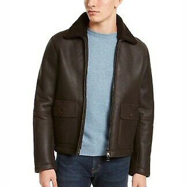 Real B3 Bomber Jacket Men With Shearling Collar | MSJ36 - Image 2